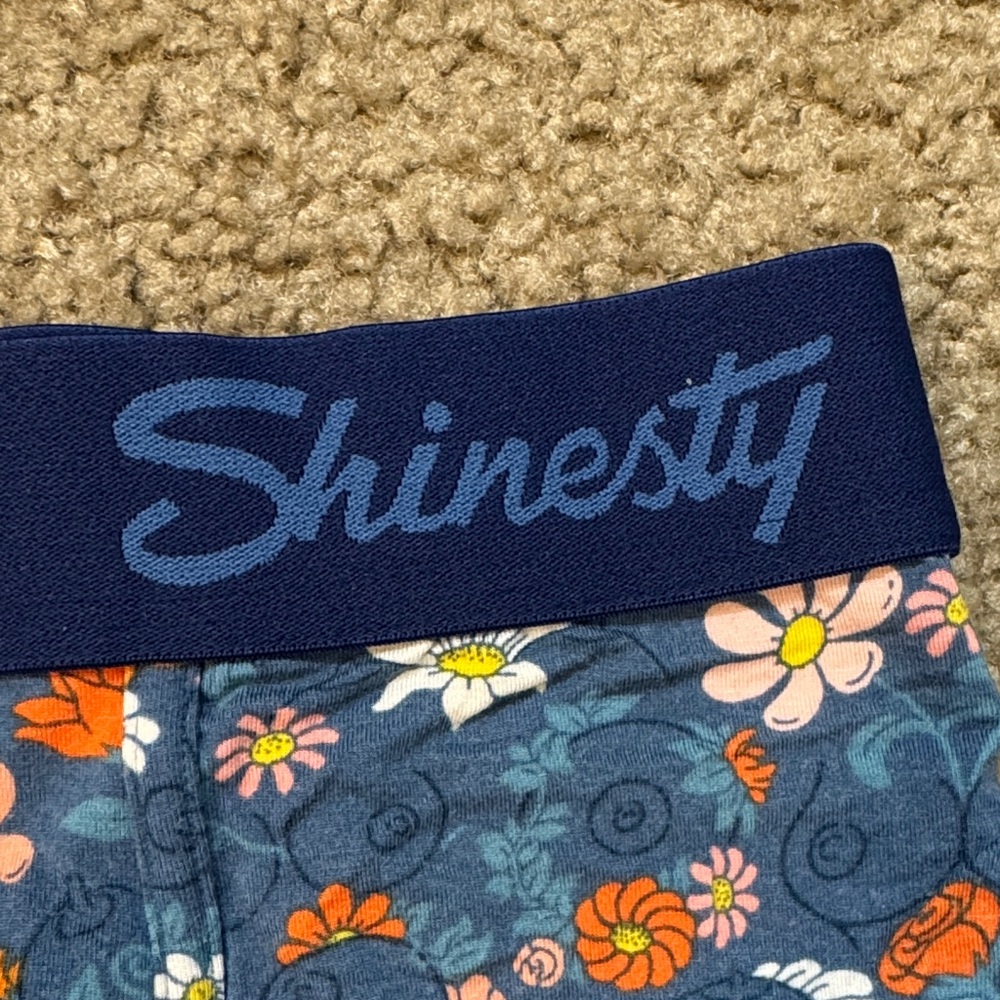 Shinesty Men's Boxer Briefs - Floral Blue, Diamond Gray, and Striped Navy - Picture 2 of 5